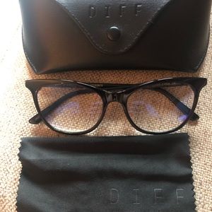 DIFF Blue/UV blocking glasses. No prescription.